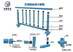 組裝式鋅鋼空調（diào）架（jià）組裝分解介紹